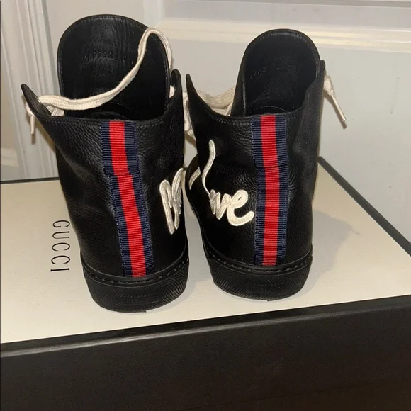 Gucci Black and White High-Top Sneakers - Picture 3 of 5